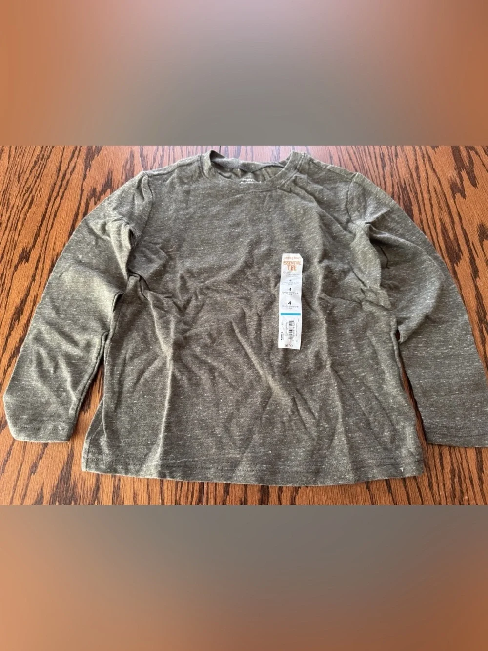 NWT Boys Size 4 Jumping Beans Long Sleeve Green Tee Shirt Tshirt